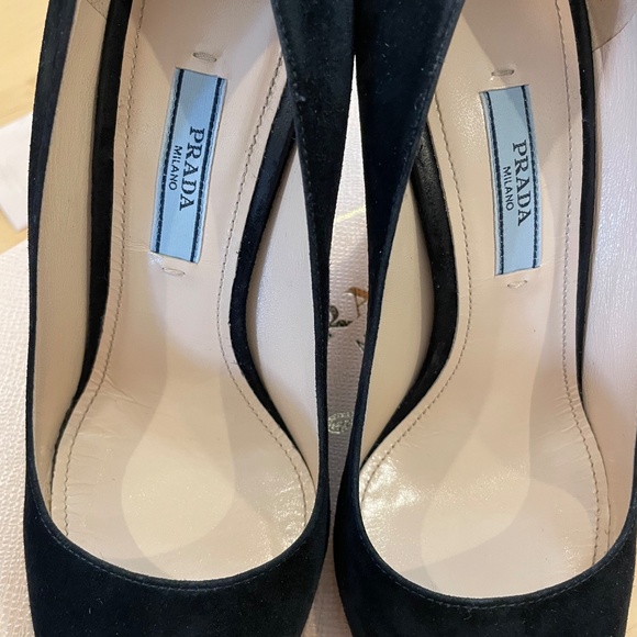Prada Suede Pointed Toe Pumps - Picture 4 of 12
